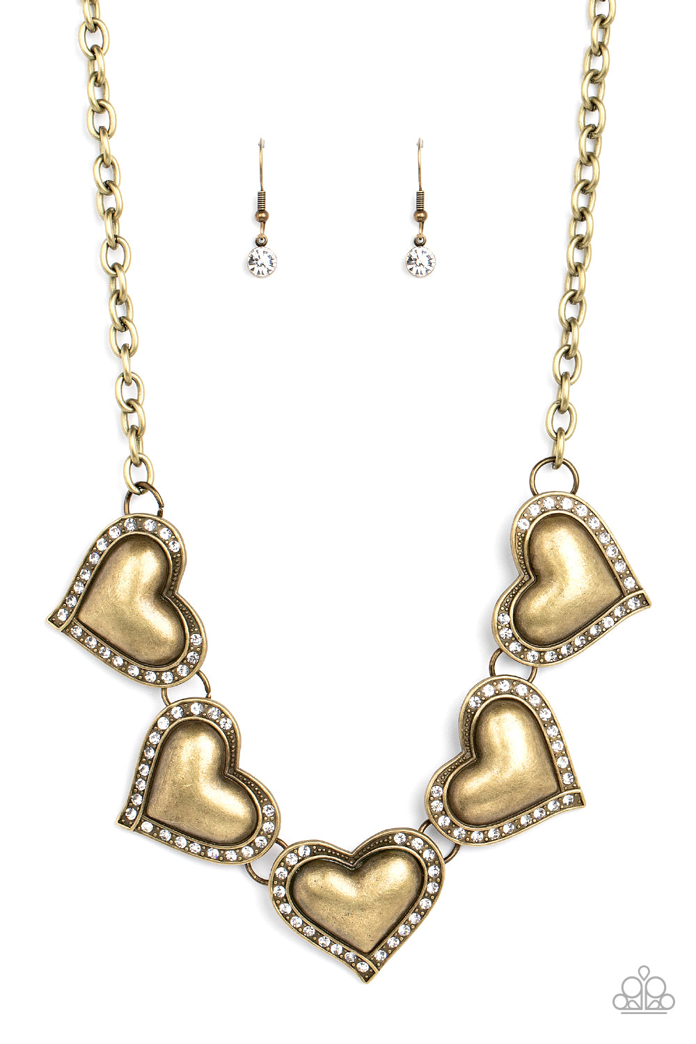 Paparazzi brass heart on sale necklace