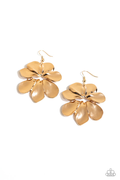 Hinging Hallmark Gold Earrings Paparazzi