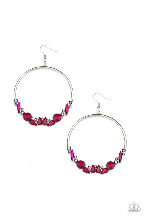 Business Casual Pink Earrings Paparazzi