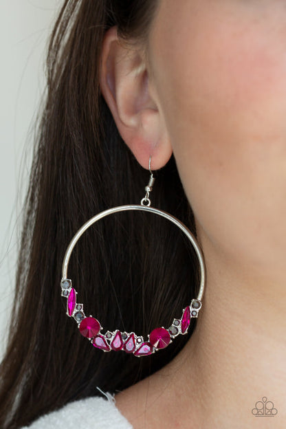 Business Casual Pink Earrings Paparazzi