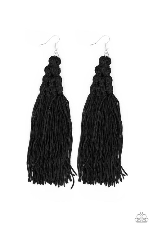 Magic Carpet Ride Black Earrings Paparazzi