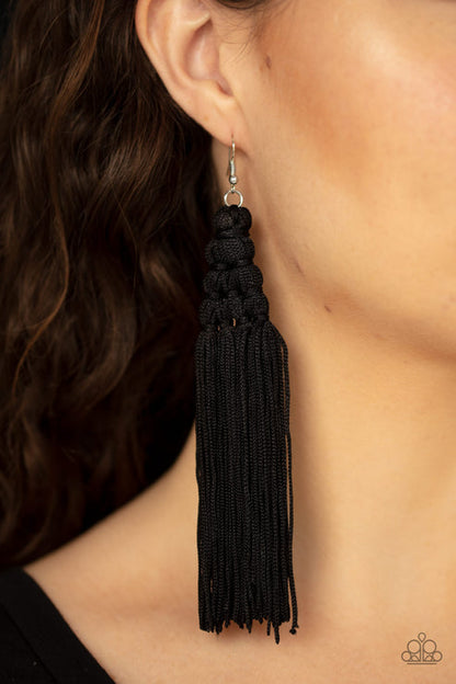 Magic Carpet Ride Black Earrings Paparazzi