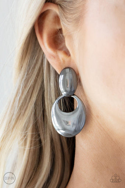 Urban Artistry Black Clip-On Earrings Paparazzi