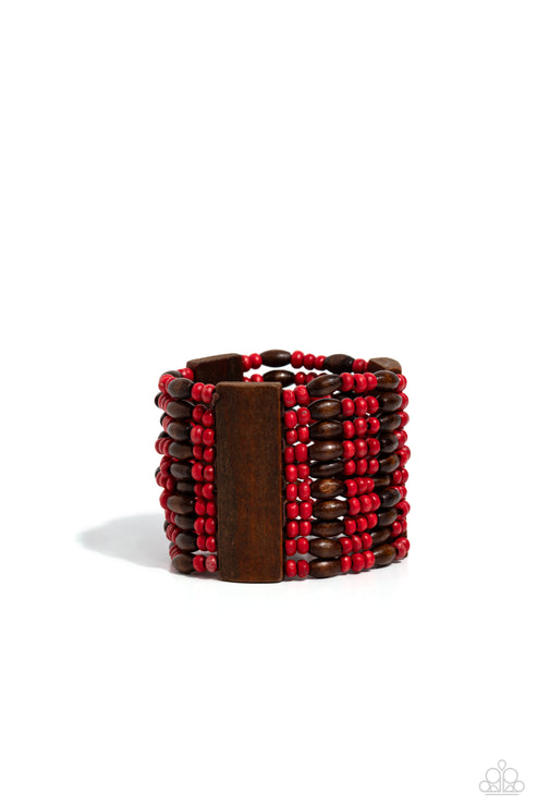 Tropical Takeover Red Bracelet Paparazzi