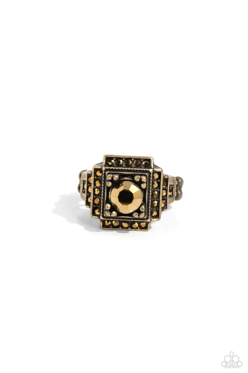 Polished Pantheon Brass Ring Paparazzi