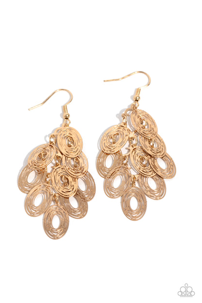 Thrift Shop Twinkle Gold Earrings Paparazzi