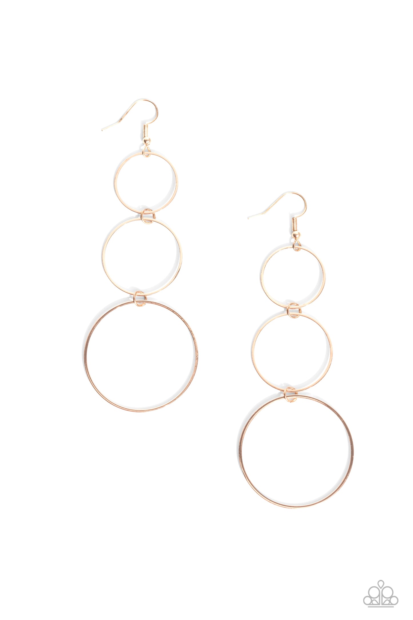 Urban Ozone Rose Gold Earrings Paparazzi