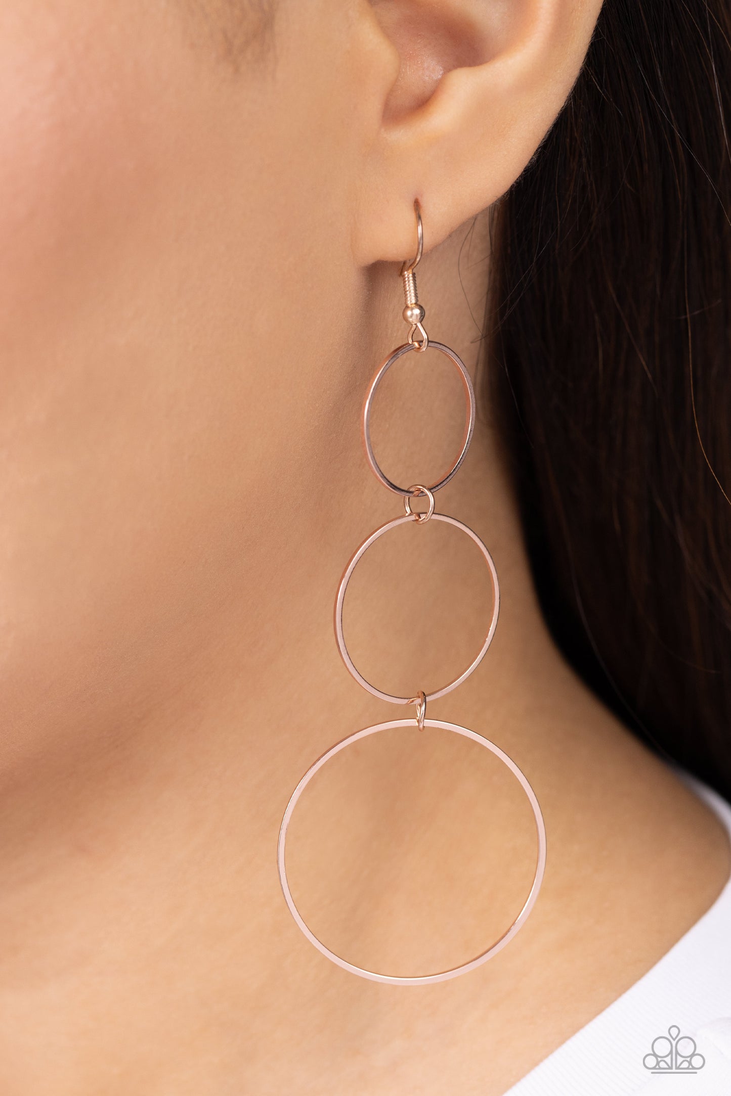 Urban Ozone Rose Gold Earrings Paparazzi