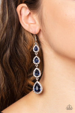 Confidently Classy Blue Earrings Paparazzi