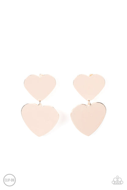 Cowgirl Crush Rose Gold Clip-On Earrings Paparazzi