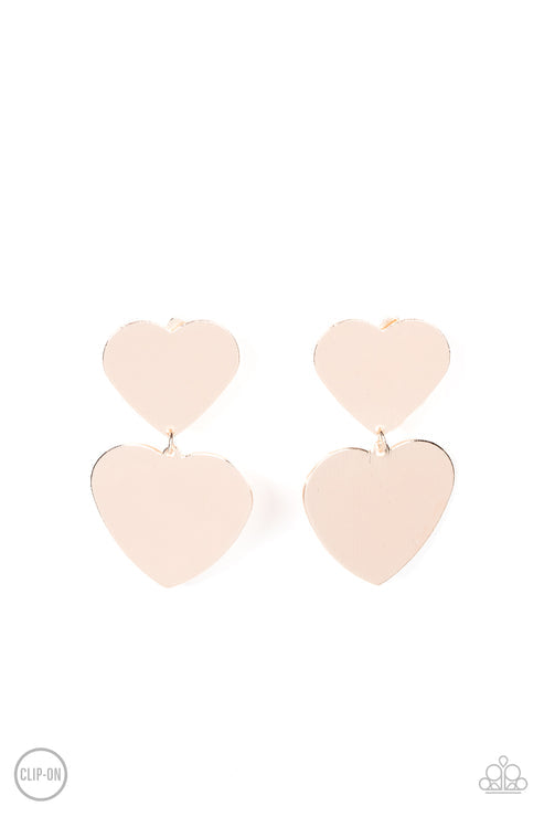 Cowgirl Crush Rose Gold Clip-On Earrings Paparazzi