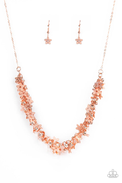 Fearlessly Floral Copper Necklace Paparazzi