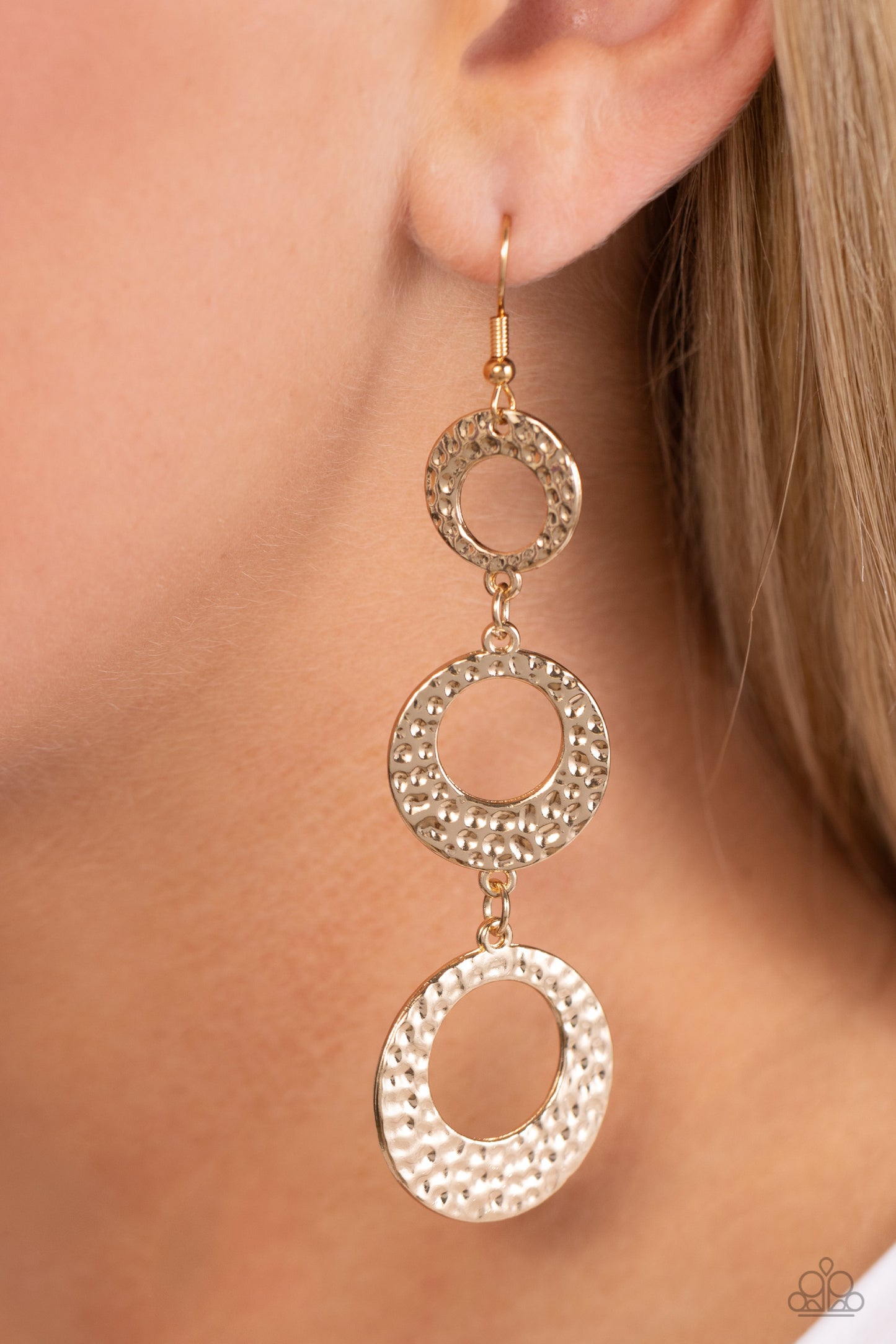 High Society Stunner Gold Earrings Paparazzi