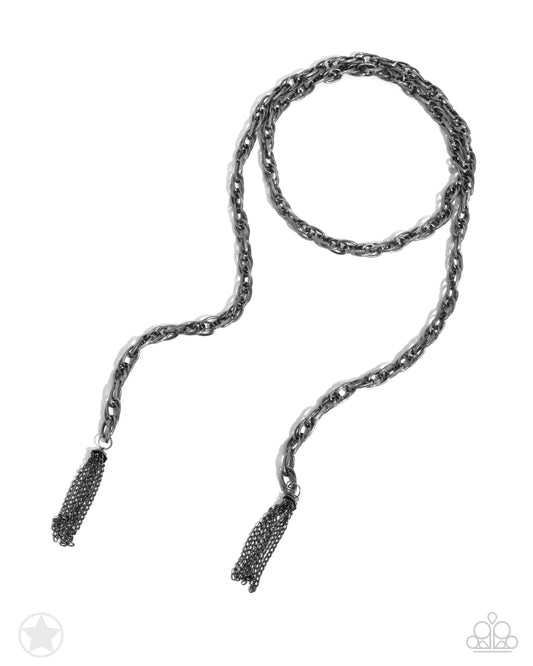 SCARFed for Attention Gunmetal Necklace Paparazzi