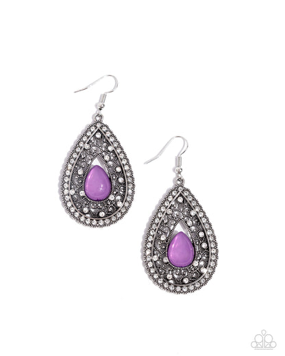 Cloud Nine Couture Purple Earrings Paparazzi