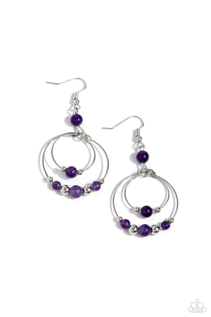 Eco Eden Purple Earrings Paparazzi