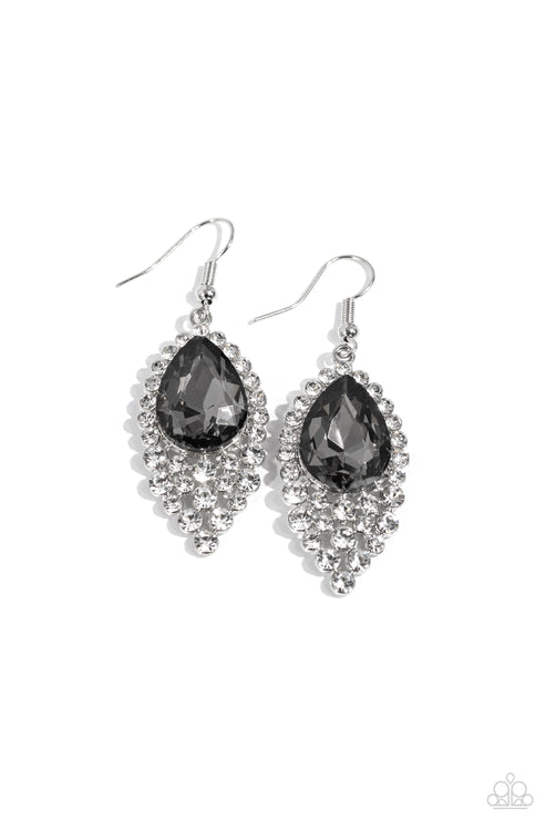 Glorious Glimmer Silver  Earrings Paparazzi