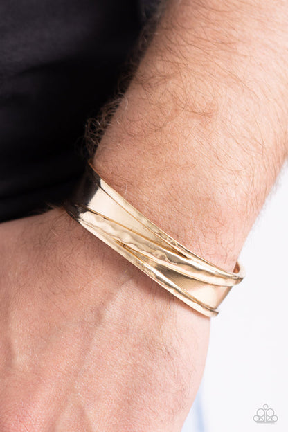 Real Slick Gold Mens Bracelet Paparazzi