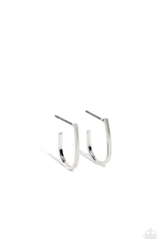 Admirable Arches Silver Post Earrings