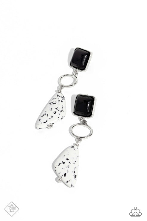 High-End Hallmark Black Post Earrings Paparazzi