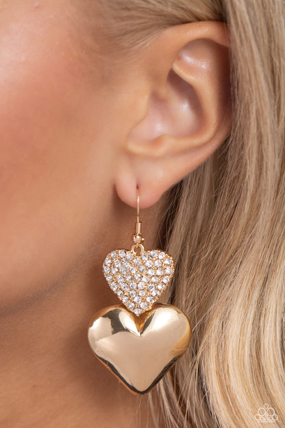 Charming Connection Gold Earrings Paparazzi