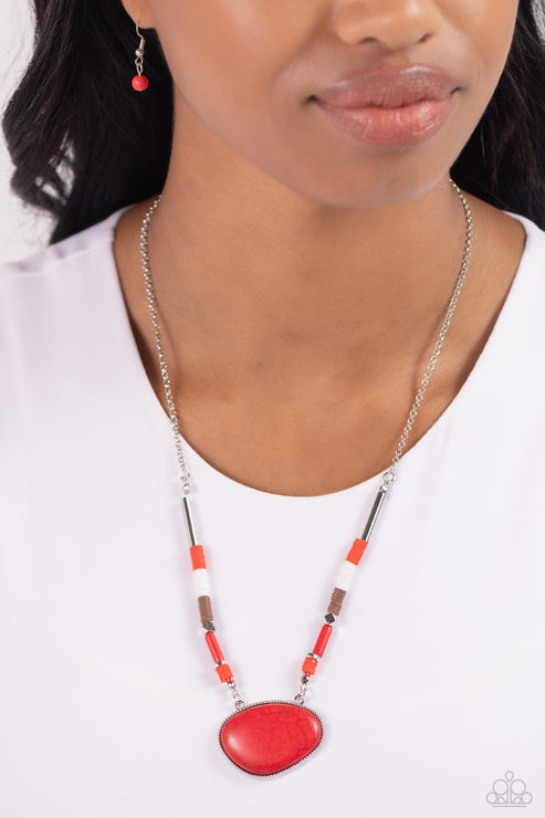 Seize the Sahara Red Necklace Paparazzi