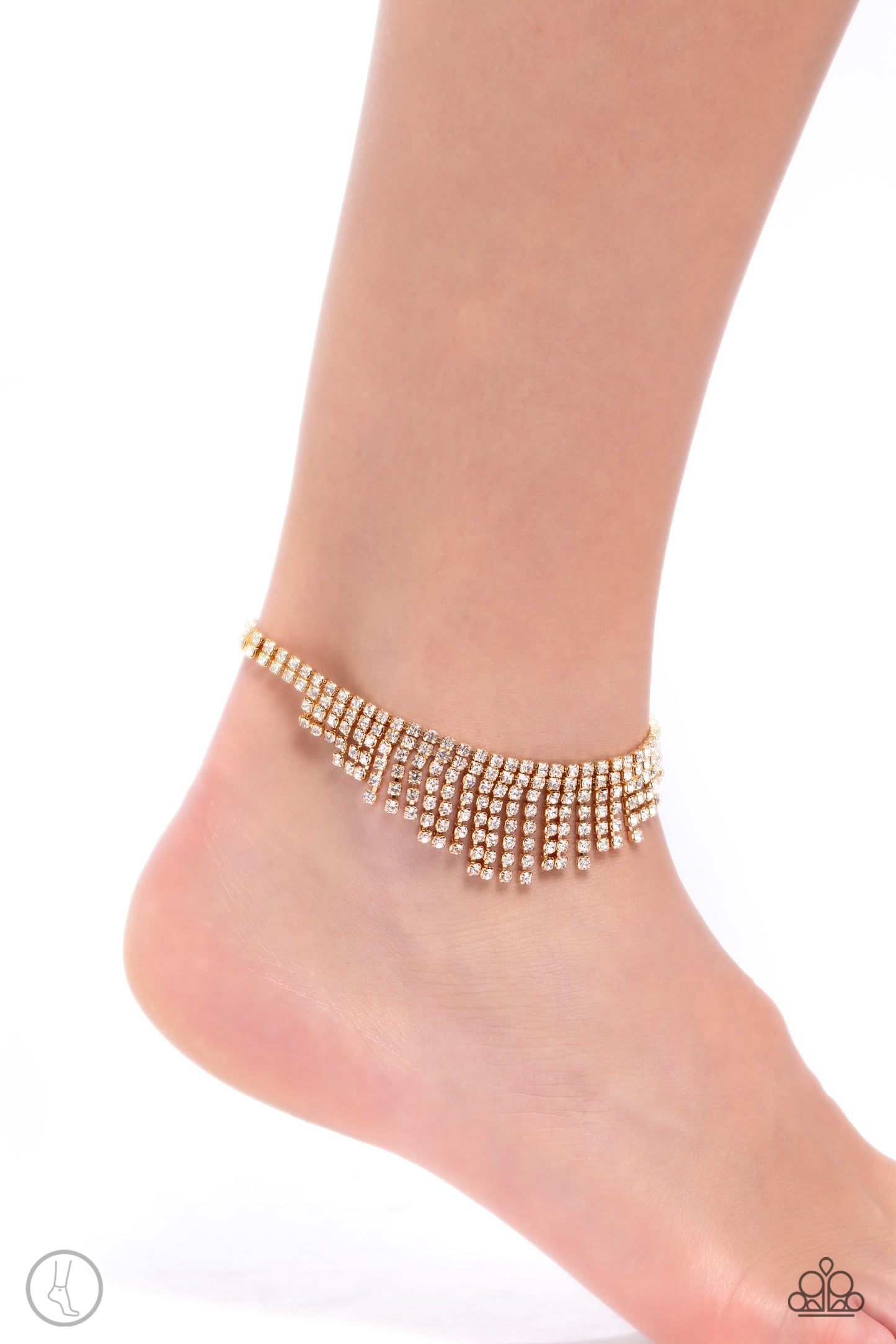 Curtain Confidence Gold Ankle Bracelet Paparazzi