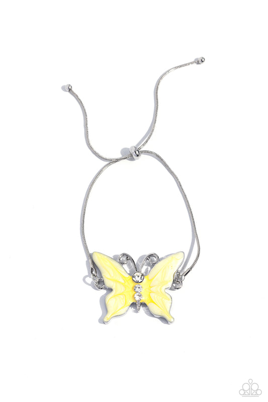 Aerial Adornment Yellow Bracelet Paparazzi