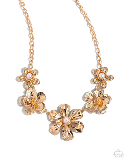 FLOWER Move Gold Necklace Paparazzi