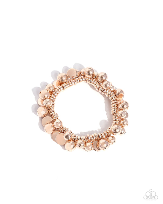 Bauble Beginning Rose Gold Bracelet Paparazzi