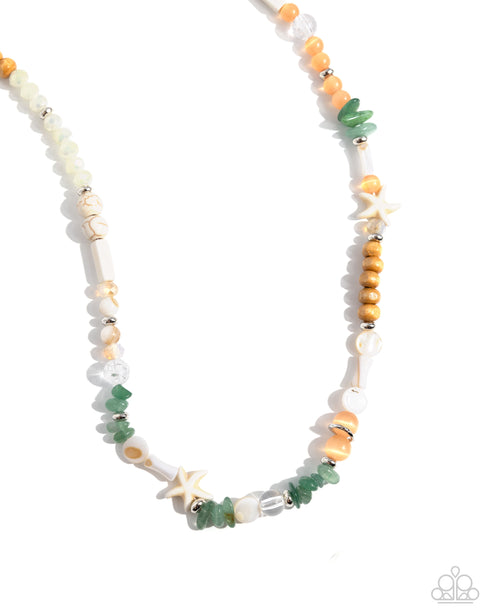 Beachy Beginner Green  Necklace Paparazzi