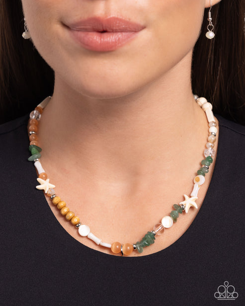 Beachy Beginner Green  Necklace Paparazzi