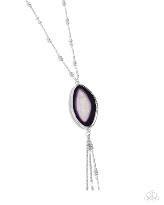 Geode Gamble Purple Necklace Paparazzi