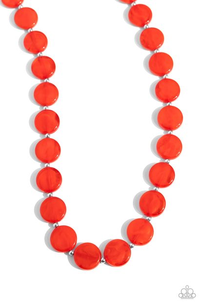 Bright Backdrop Red Necklace Paparazzi