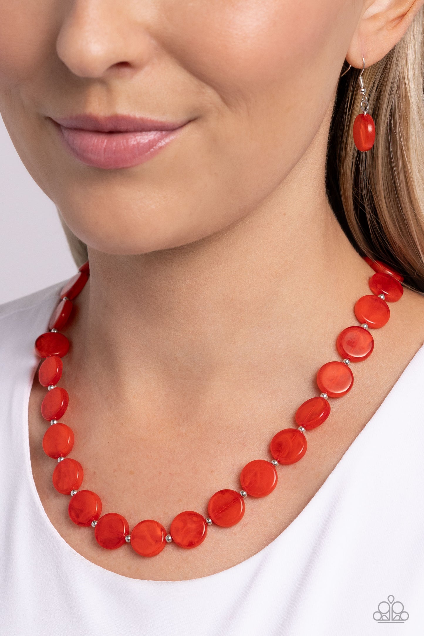 Bright Backdrop Red Necklace Paparazzi