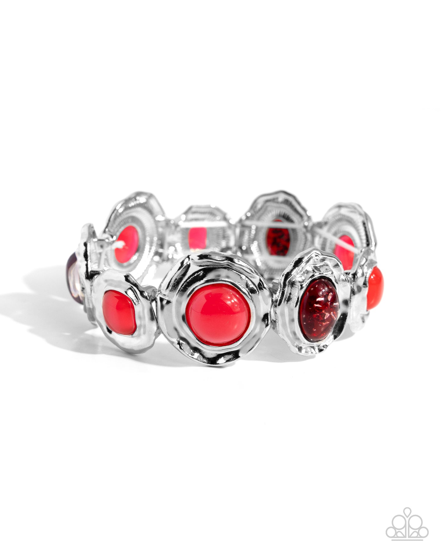 Hammered High Red Bracelet Paparazzi