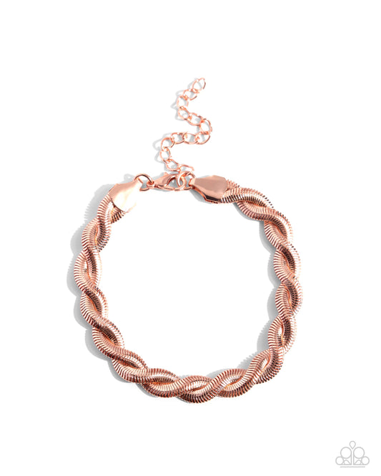 Tasteful Twists Copper Bracelet Paparazzi