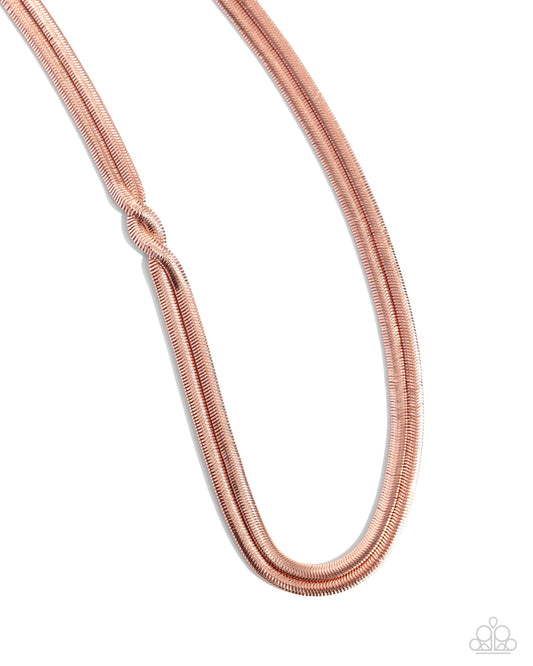 Tasteful Time Copper Necklace Paparazzi