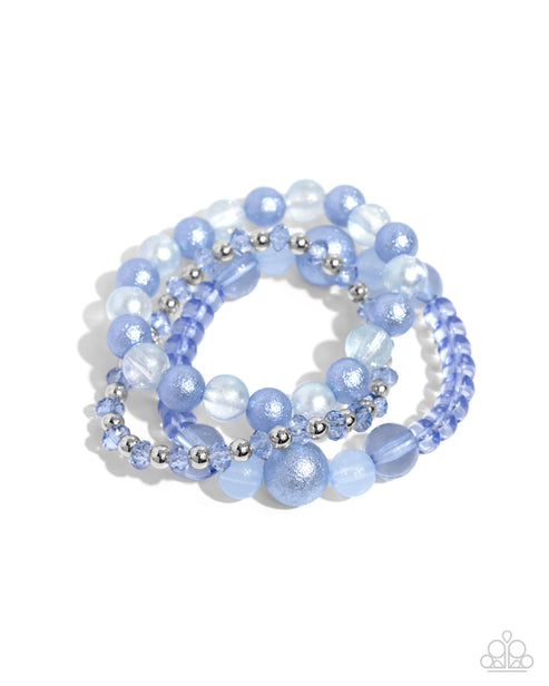 Shattered Stack Blue Bracelet Paparazzi