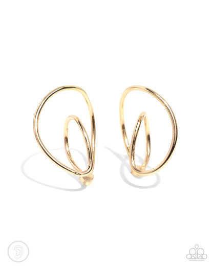 Wraparound Whimsy Gold Ear Cuff Earrings Paparazzi