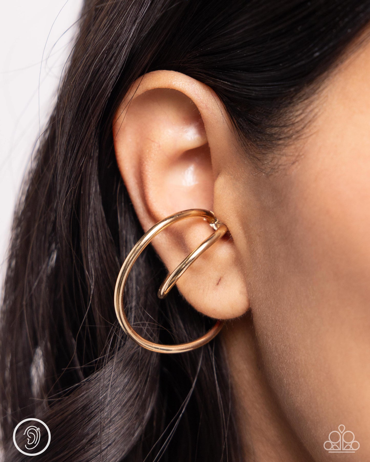 Wraparound Whimsy Gold Ear Cuff Earrings Paparazzi