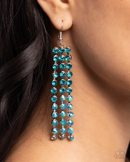 Ombré Occupation Blue Earrings Paparazzi