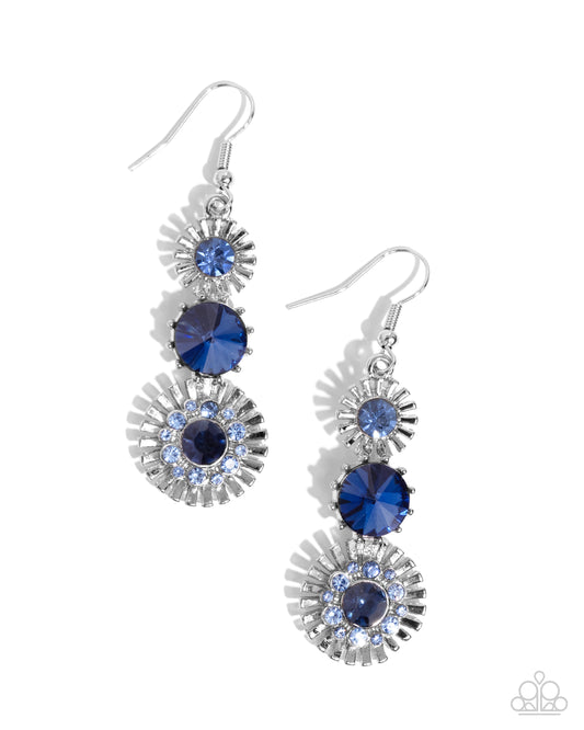 Dedicated Dalliance Blue Earrings Paparazzi