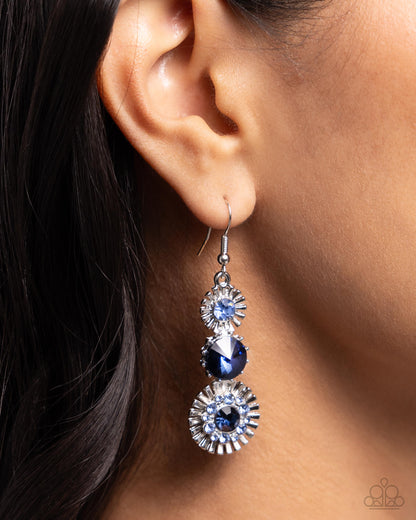 Dedicated Dalliance Blue Earrings Paparazzi