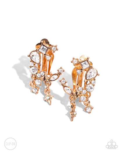 Fantastical Fashion Gold Clip-On Earrings