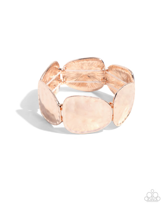 Admirably Antiqued Rose Gold Bracelet Paparazzi