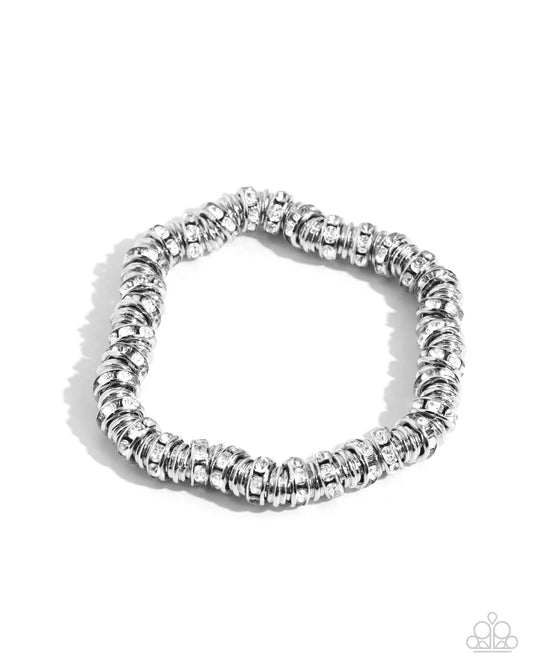 Radiant Roll Call White Bracelet Paparazzi