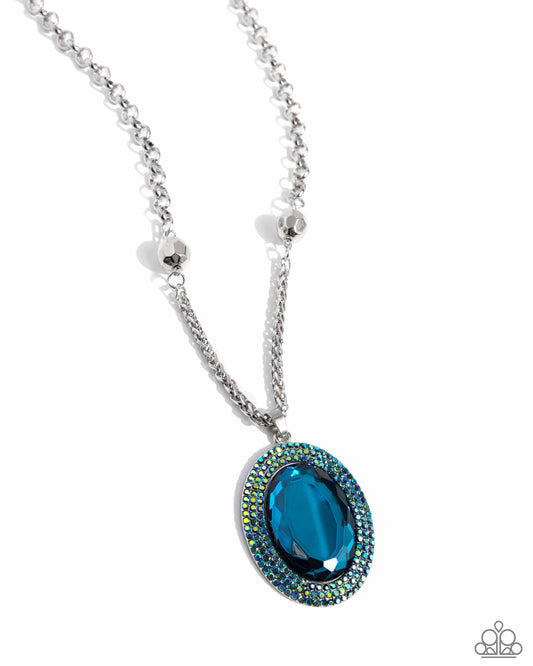 Manufactured Majesty Blue Necklace Paparazzi