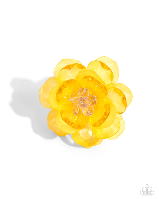 Petal Privilege Yellow Ring Paparazzi