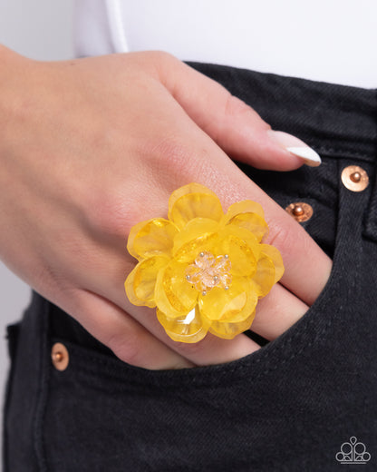 Petal Privilege Yellow Ring Paparazzi